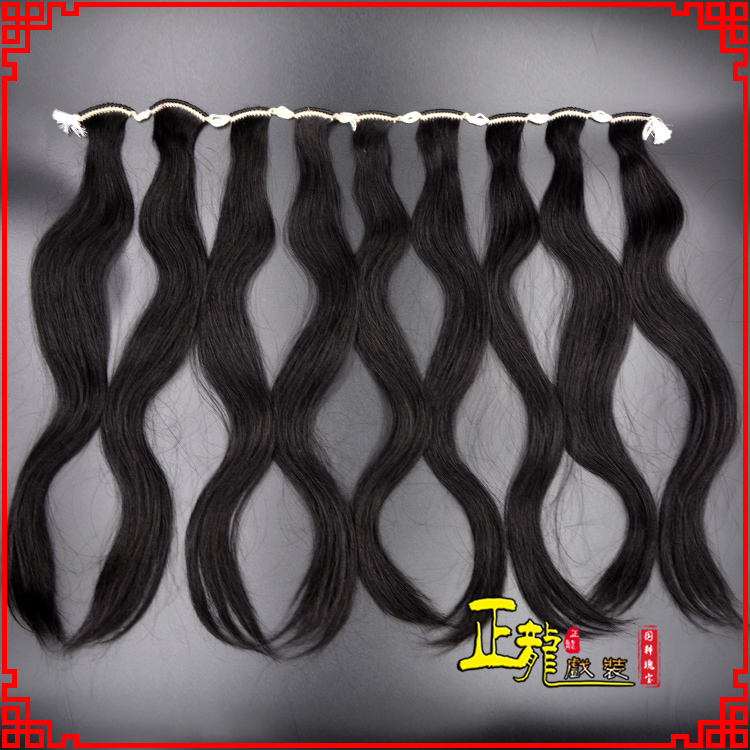 肇东京剧戏曲头饰包大头青衣旦角水鬓 手工加密真发片子